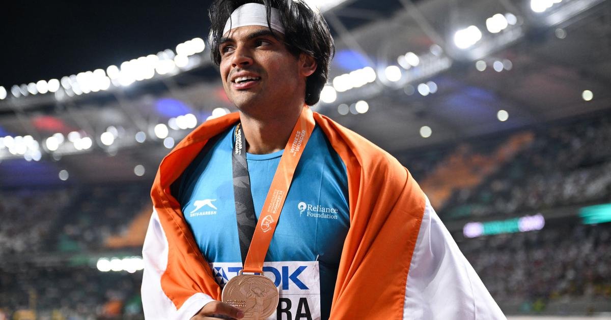 Neeraj Chopra wins gold Championships 2023