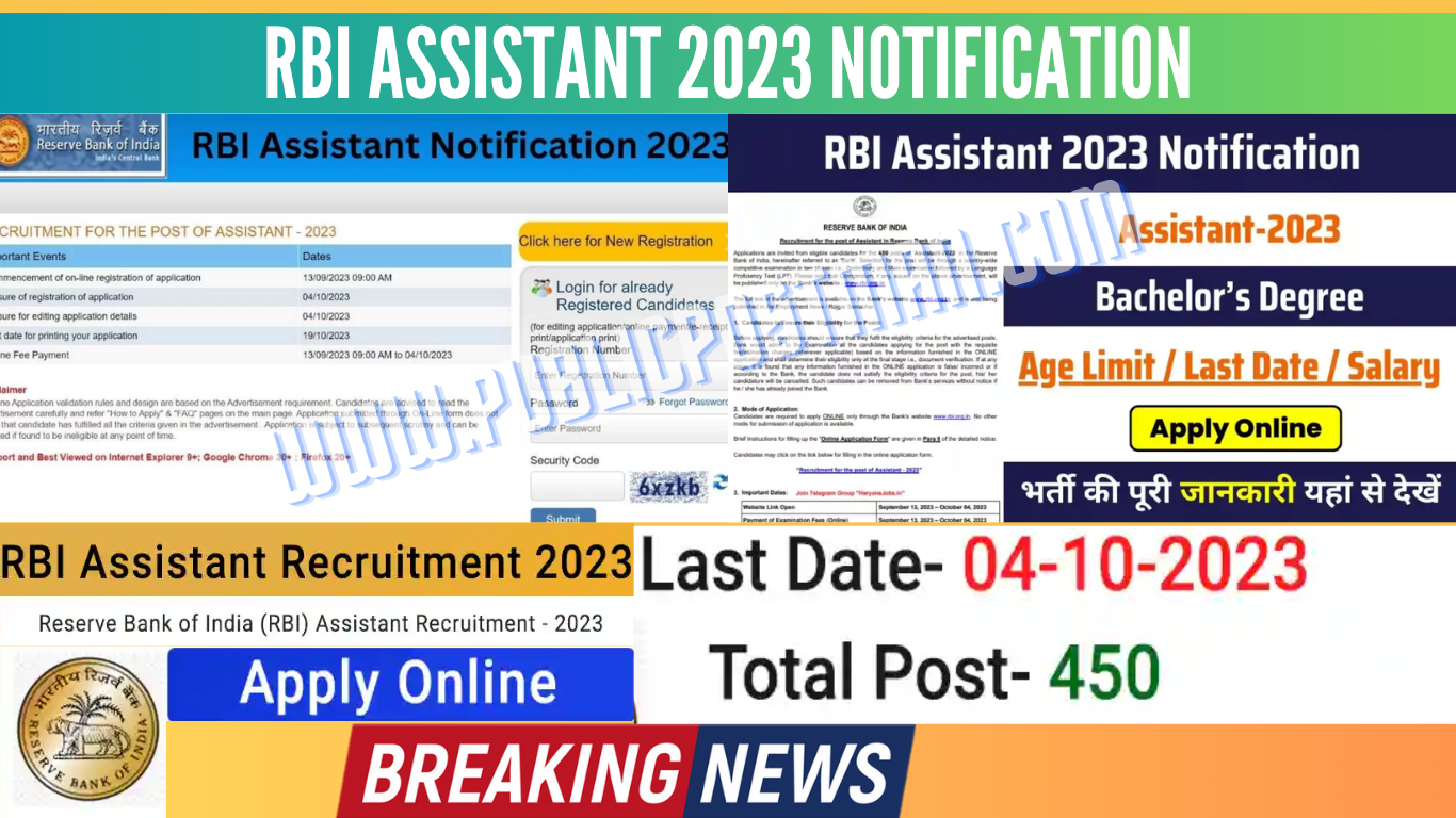 RBI Assistant 2023 Notification