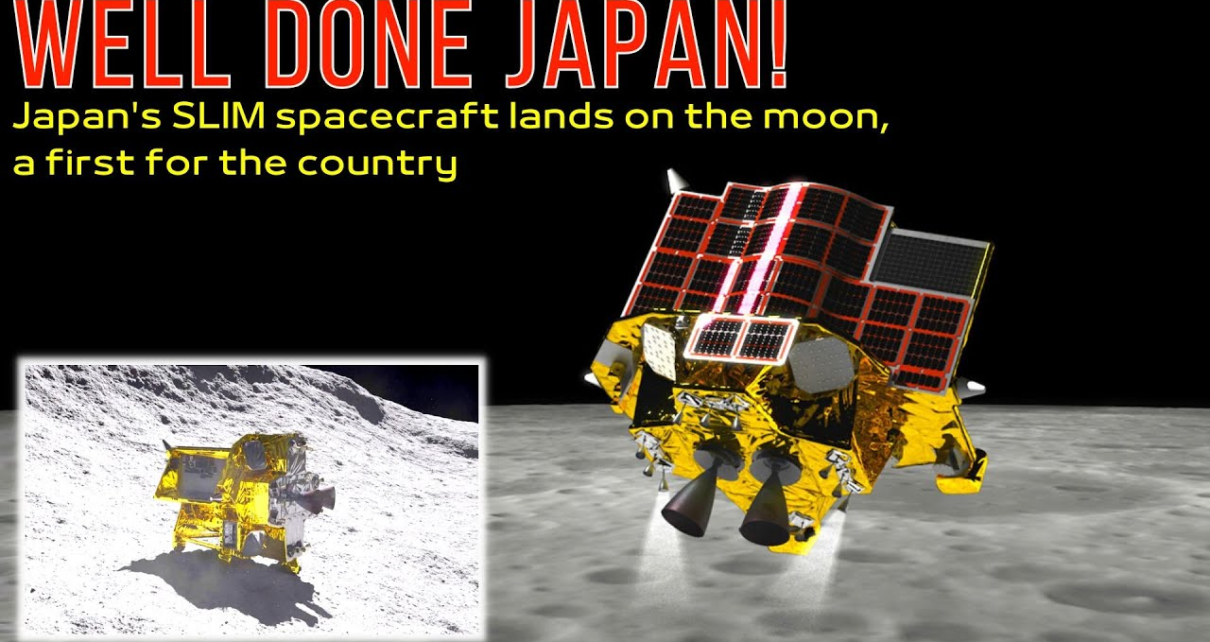 First picture of SLIM spacecraft from Moon