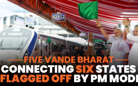 PM Modi flags off 10 Vande Bharat trains