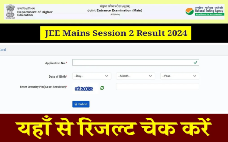 JEE Main Result 2024 Session 2 OUT